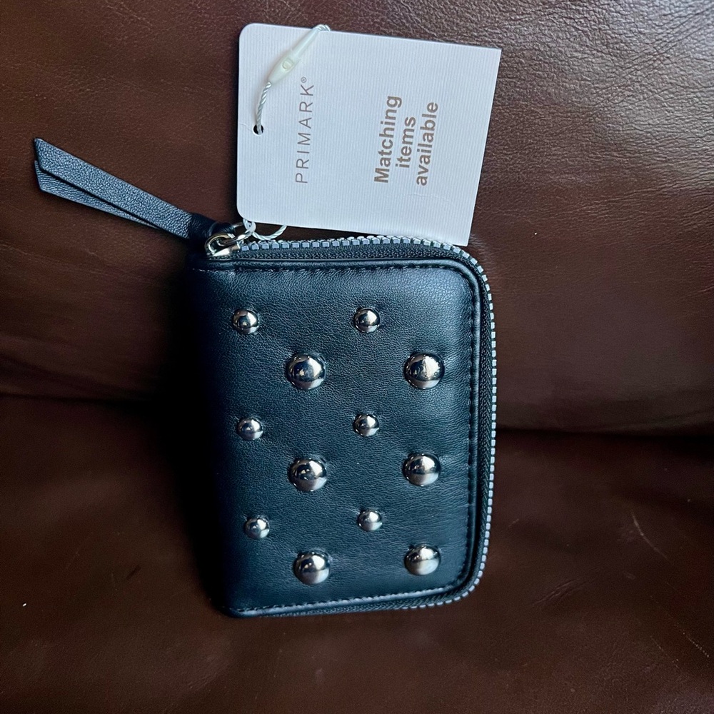 NWT Primark Black Wallet with Silver Studs